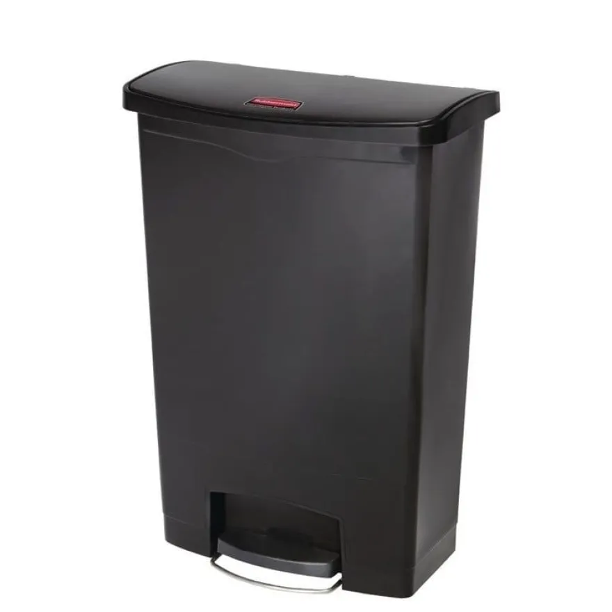 Rubbermaid Slim Jim Front Step Pedaleimer schwarz 90L