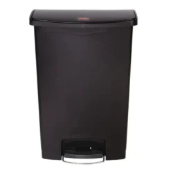 Rubbermaid Slim Jim Front Step Pedaleimer schwarz 90L