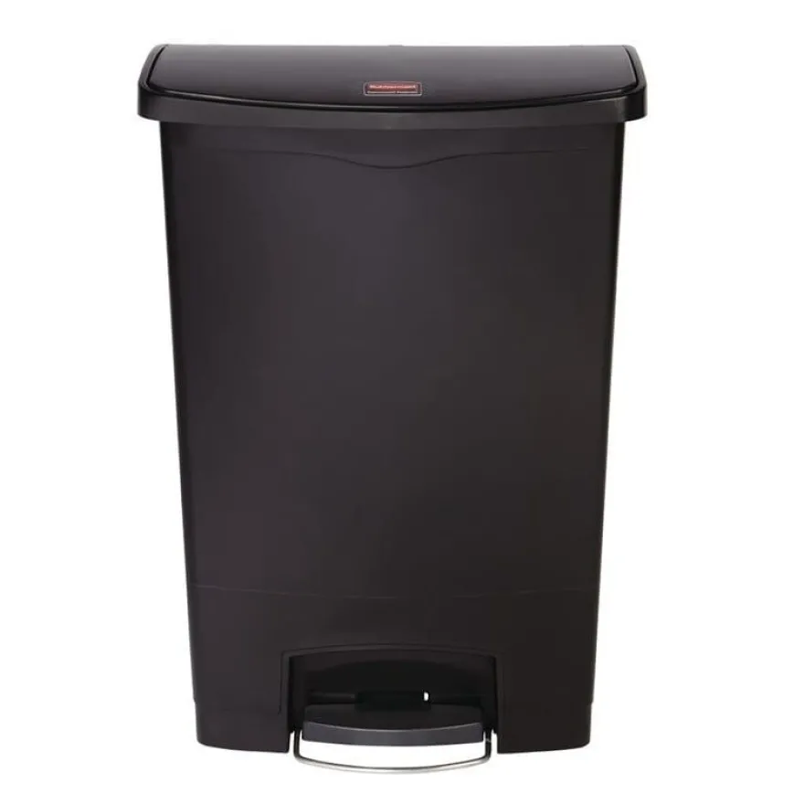 Rubbermaid Slim Jim Front Step Pedaleimer schwarz 90L