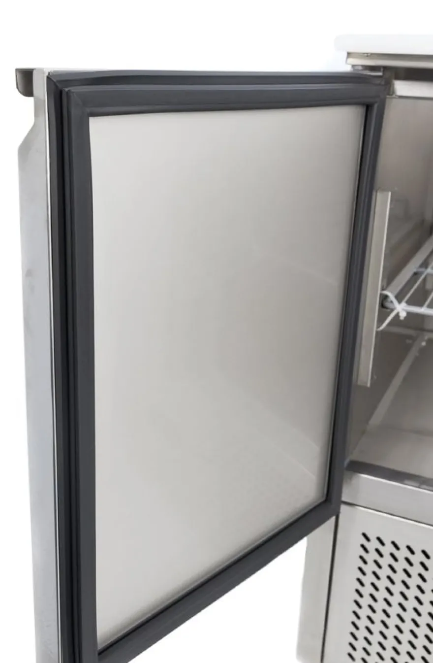Saladette ECO 900 mit 2 Türen und Glasaufsatz