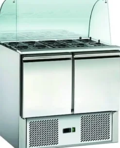 Saladette ECO 900 mit 2 Türen und Glasaufsatz