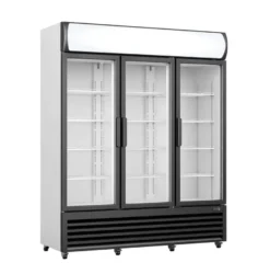 SARO Kühlschrank mit 3 Glastüren + Werbetafel, Modell GTK 1065