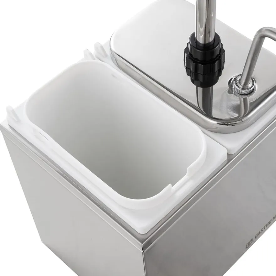 Saucenspender - 2 x 2 Liter - Dosierpumpe Edelstahl