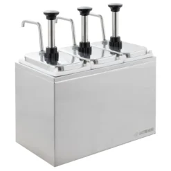 Saucenspender - 3 x 2 Liter - Dosierpumpe Edelstahl