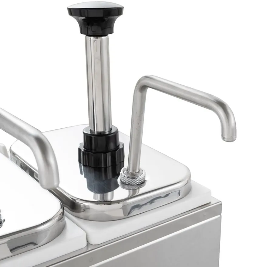 Saucenspender - 3 x 2 Liter - Dosierpumpe Edelstahl