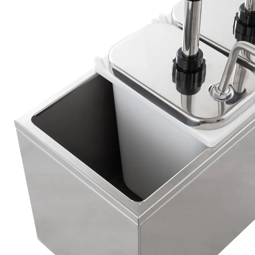 Saucenspender - 3 x 2 Liter - Dosierpumpe Edelstahl