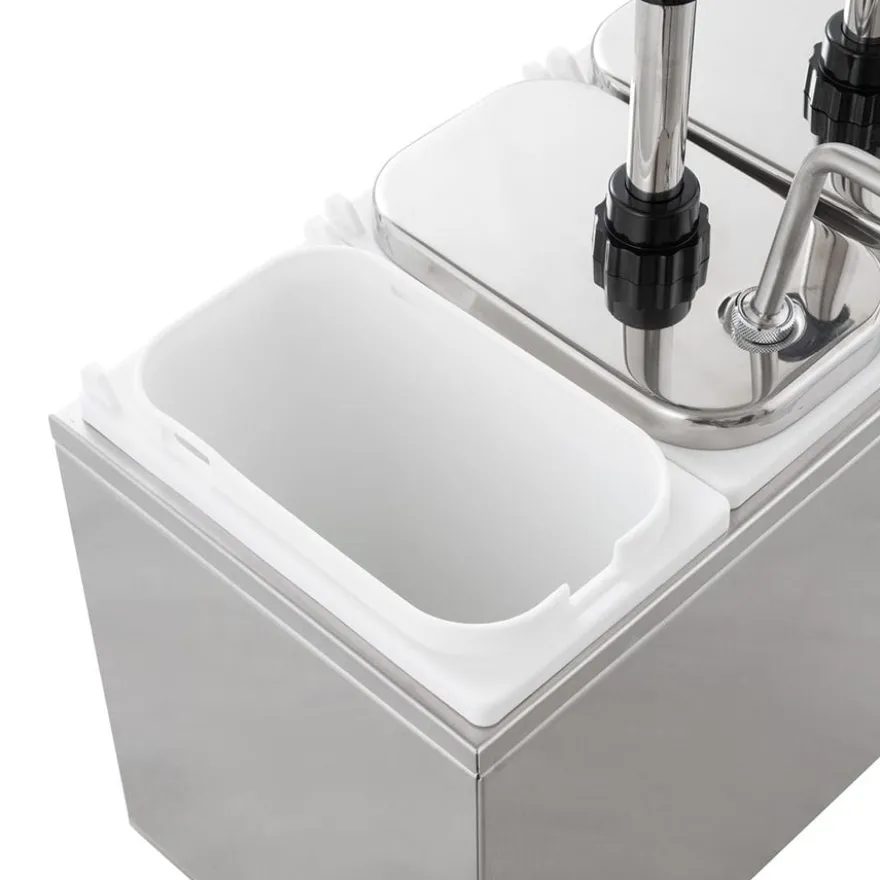 Saucenspender - 3 x 2 Liter - Dosierpumpe Edelstahl