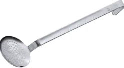 Schaumlöffel, Edelstahl, 4 mm Lochung, Stiel 44 cm, Durchmesser 20 cm