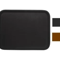 Schichtstofftablett rutschfest 61x43x1,6cm, schwarz