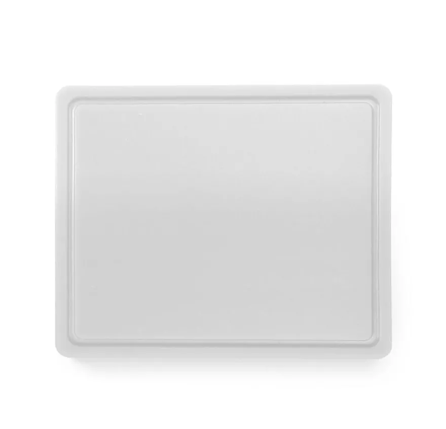 Schneidbrett GN 1/2 - 32,5 x 26,5 x 1,2 cm - HDPE weiß
