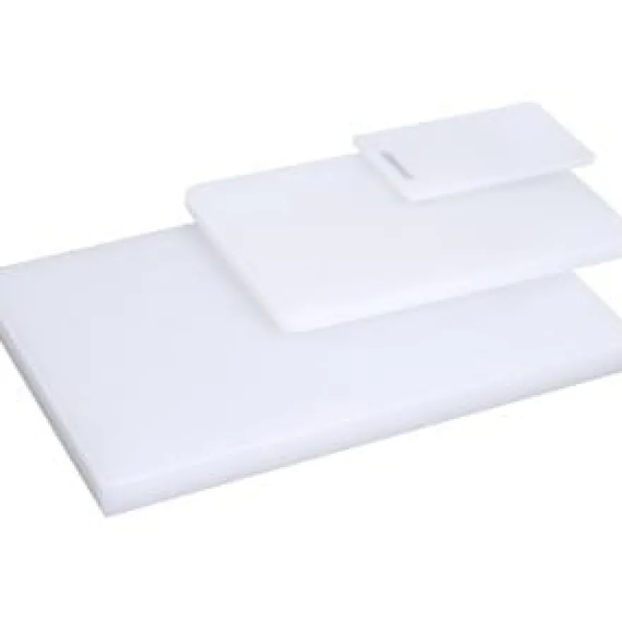 Schneidbrett, weiß, Länge 75 cm, Breite 40 cm, Dicke 4 cm