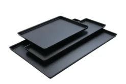 Schneider ABS Auslagetablett schwarz 400 x 600 x 20 mm, genarbte Oberfläche