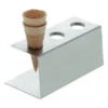 Schneider Edelstahl Eistütenhalter 200 x 95 x 85 mm, 3 Hörnchenhalter
