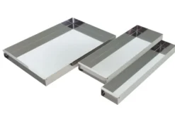 Schneider Edelstahl Schnittkuchenbleche mit Vorsatzschiene 580 x 100 x 50 mm