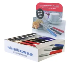 Schneider Theken-Display "Frühstücksmesser", 10 x schwarz, rot, blau