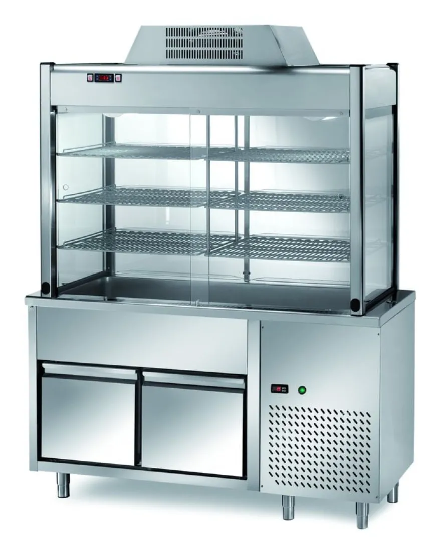 Selbstbedienungskühlvirtrine PROFI mit zwei Schubladen 1200x700x2000 - 3x GN 1/1