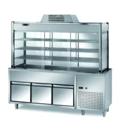Selbstbedienungskühlvirtrine PROFI mit zwei Schubladen 2000x700x2000 - 5x GN 1/1