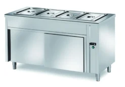 Selbstbedienungswarmhaltetisch PROFI neutral mit einer Tür 900x700x890 - 2x GN 1/1