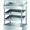 Selfservice Ablage PROFI für Besteck, Gläser und Servietten mit Grundboden für Tablettablage 1000x700x1740