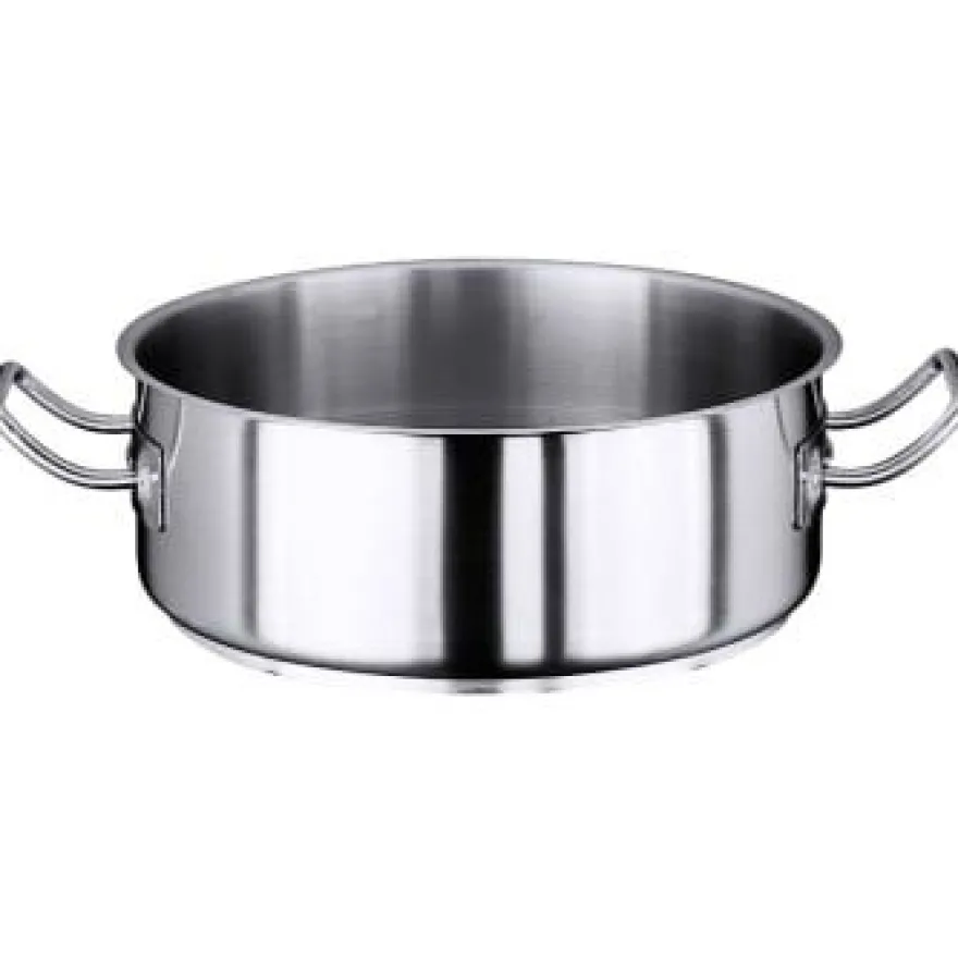 Serie 2100 Flacher Bratentopf mit Edelstahlgriffen, Durchmesser 53cm, matt
