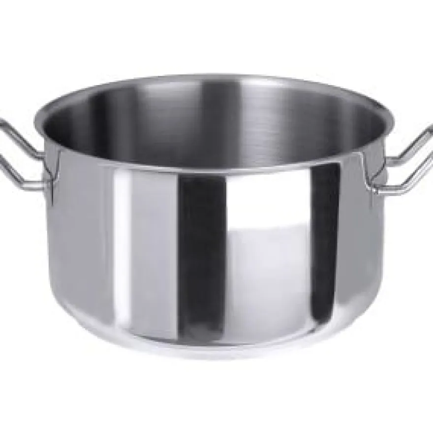 Serie 2000 Flacher Fleischtopf mit Edelstahlgriffen, Durchmesser 18cm, glänzend
