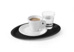 Serviertablett "Rubberform" oval, schwarz, 200 x 265 mm