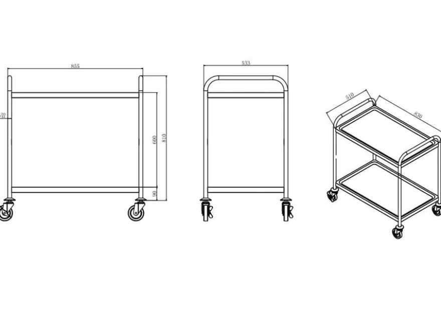Servier- und Transportwagen Basic 2