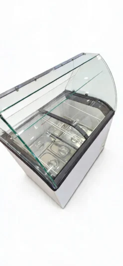 Speiseeisvitrine mit Glasaufsatz – 6 x 5 L – 273 L – inkl. Eisschalen