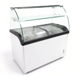 Speiseeisvitrine mit Sicherheitsglas – 9 x 5 L – 278 L