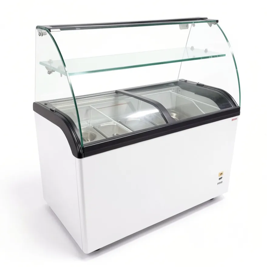 Speiseeisvitrine mit Sicherheitsglas – 9 x 5 L – 278 L
