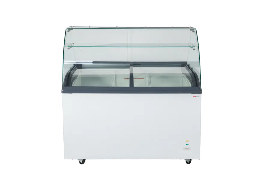 Speiseeisvitrine mit Sicherheitsglas – 9 x 5 L – 278 L