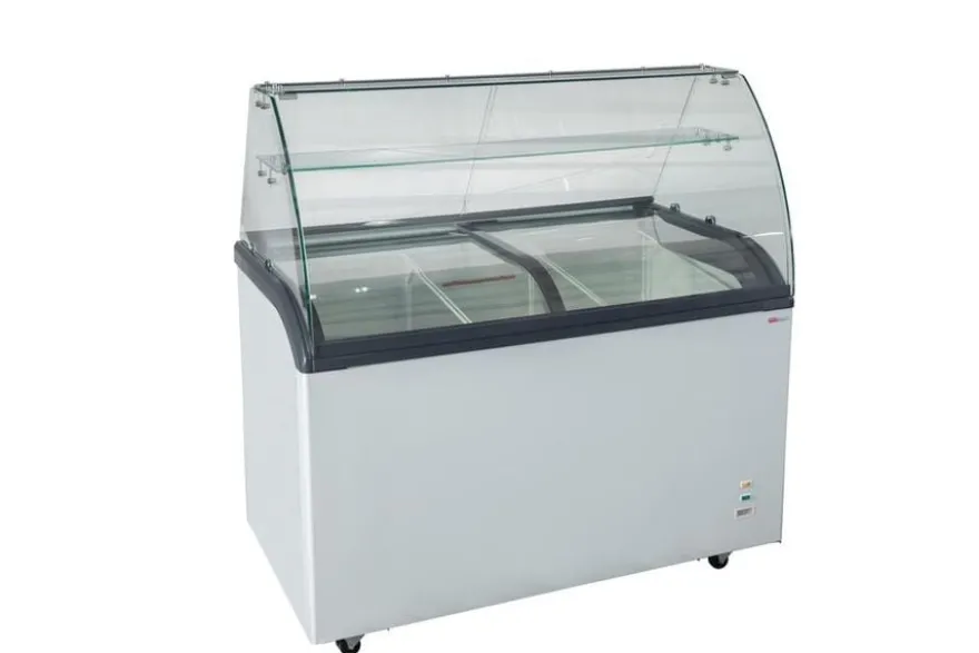 Speiseeisvitrine mit Sicherheitsglas – 9 x 5 L – 278 L