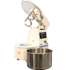 Spiral-Teigknetmaschine PROFI 22 Liter 400V mit Rollen - variabler Kopf und 2 Geschwindigkeiten