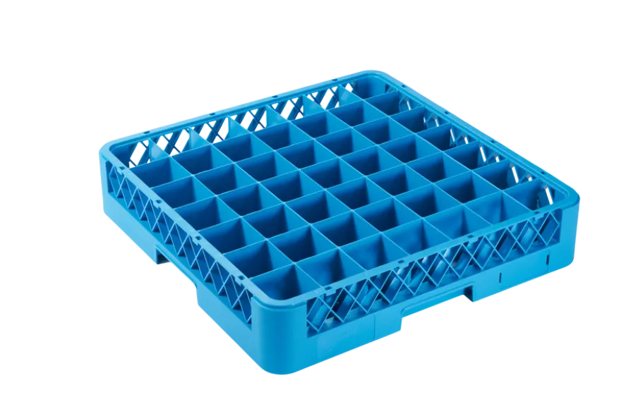 Spülkorb 500x500 mm 49 Fächer 60x60 mm, blau