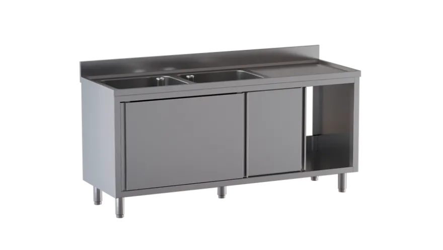 Spülschrank ECO 16x7 mit 2 Becken links