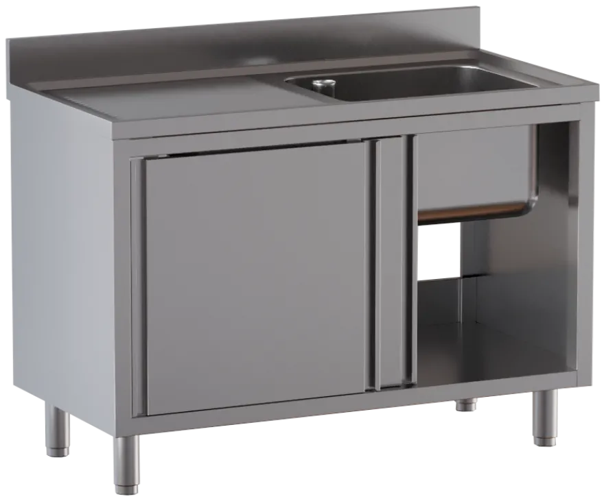 Spülschrank ECO 12x7 mit 1 Becken rechts