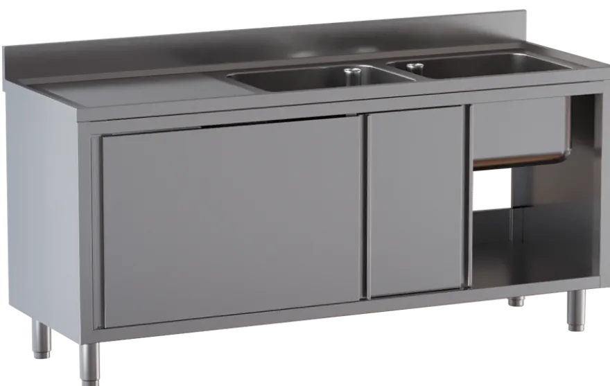 Spülschrank ECO 20x7 mit 2 Becken rechts