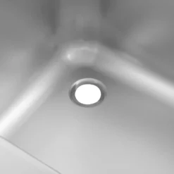 Spültisch Basic 12x6 mit 2 Becken, Aufkantung und Grundboden