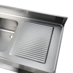 Spültisch Basic 12x6 mit 1 Becken links, Aufkantung und Grundboden
