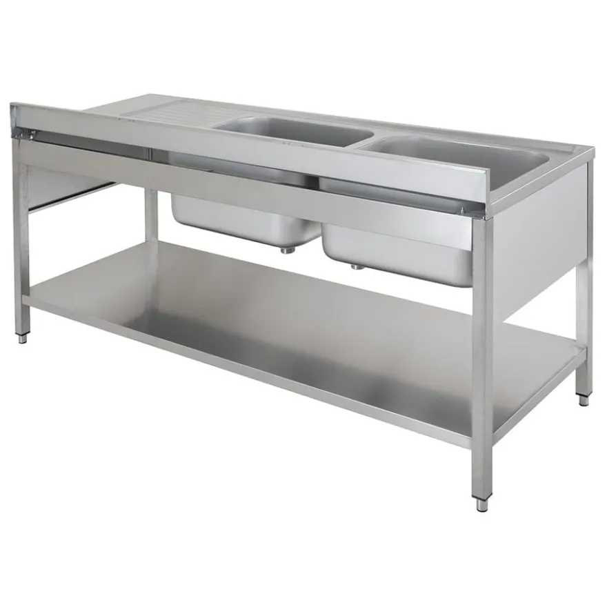 Spültisch ECO 20x7 mit 2 Becken links