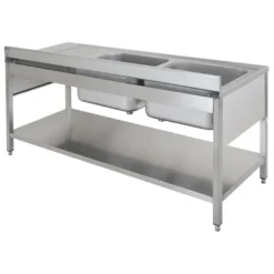 Spültisch ECO 15x6 mit 2 Becken links