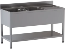 Spültisch ECO 15x7 mit 2 Becken links