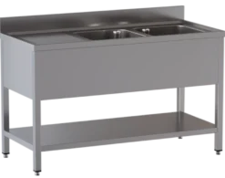 Spültisch ECO 15x7 mit 2 Becken rechts