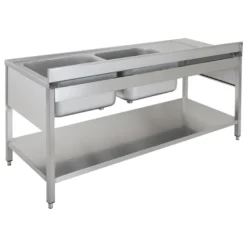 Spültisch ECO 15x6 mit 2 Becken rechts