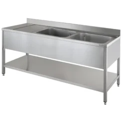 Spültisch ECO 15x6 mit 2 Becken rechts