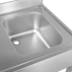 Spülzentrum Basic 12x6 mit 1 Becken rechts, Aufkantung und Grundboden