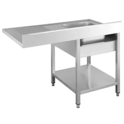 Spülzentrum Basic 12x7 mit 1 Becken links, Aufkantung und Grundboden