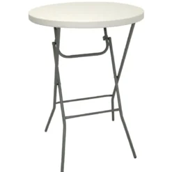 Stehtisch Bolero rund, klappbar, weiß, Durchmesser 80 cm