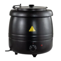 Suppentopf ECO schwarz, 10 Liter, bis 95 °C, herausnehmbarer Edelstahlbehälter