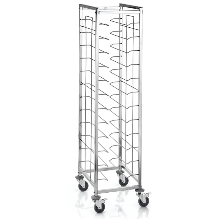 Tablettwagen für 12 Tabletts 45,5 x 35,5 cm, 53 x 42 x 181 cm